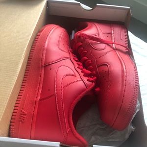 All Red Air Force 1. Size 8 in MEN